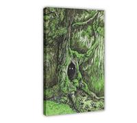 Abstract Gothic Forest Devil's Tree Canvas Poster Wall Art Decor Print Picture Paintings for Living Room Bedroom Decoration 20x30inch(50x75cm)