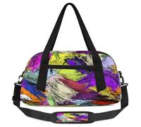 Abstract Graffiti Art Kids Overnight Duffle Bags for Girls Boys, Colorful Graffiti Lightweight Sports Gym Bag for Kids，Small Overnight Weekender Carry on Travel Bags Dance Bag, Abstract Graffiti Art,