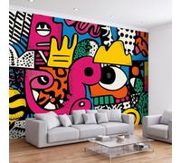Abstract Graffiti Geometric Shapes Photo Mural Wallpaper W200 x H140 cm