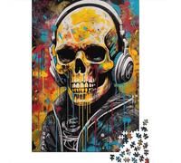 Abstract Graffiti Portrait Jigsaw Puzzle for Adults 1000 Piece Jigsaw Puzzle Headphones Art Colourful Home Relaxation Gift Set 38x26cm/1000pcs