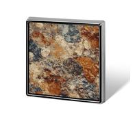 Abstract Granite Square Lapel Pin Printed Aluminum Alloy Memorial Pins Cute Funny Square Brooch Personalized Lapel Badge for Coats Suit Jackets And Wedding Gift