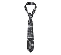Abstract Gray Premium Men'S Silk Tie - Exquisite Full-Print Design And Made From 100% Polyester For Business, Daily Wear, Office, Birthdays, Weddings, Parties, And Banquets
