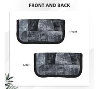 Abstract Gray Printed Canvas Pencil Case, Spacious Pen Pouch for School, Office and Travel