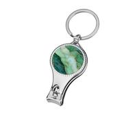 Abstract Green Marble Texture Nail Clippers Toenail Clipper Cutters Professional Nail Trimmer Nail Cuticle Cutter for Women Men