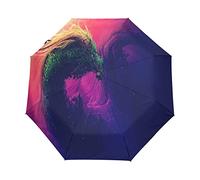 Abstract Green Sea Dragon Automatic Umbrella Windproof Foldable Umbrells Auto Open Close for Girls Boys Women