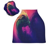 Abstract Green Sea Dragon Stretchy Baby Car Seat Cover,Canopy Nursing Covers,Soft Breathable Windproof Scarf Changepad for Winter Infant Breastfeeding Boys