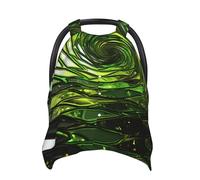 Abstract Green Snake Baby Car Seat Canopy Cover, Multi Use Breathable Nursing Breastfeeding Covers for Mom Soft Stroller Sun Shade Newborn Shower Gift