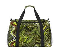 Abstract Green Snake Print Duffel Bag for Travel Weekender Overnight Carry On Bag Women Men Gym Luggage Bag Carry on