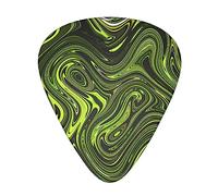 Abstract Green Snake Printed Guitar Picks Personalized Guitar Plectrums 12 Pcs For Acoustic Guitar Electric Guitar And Bass Bulk Guitar Pick One Size
