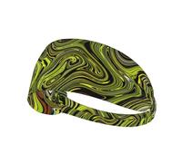 Abstract Green Snake Printing Double-Sided,Unisex Elastic Sports Headband,Ideal As A Gift For Sports-Loving Friends,Family
