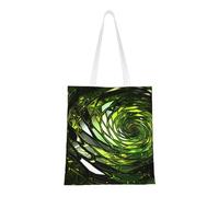 Abstract Green Snake Tote Bag For Women,Canvas Shoulder Bags With Pockets Shopping Bag Cute Reusable Grocery Bags
