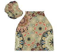 Abstract Grey India Art Baby Car Seat Cover Canopy Stretchy Nursing Covers Breathable Windproof Winter Scarf for Infant Breastfeeding Boys Girls