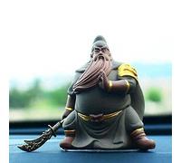 Abstract Guan Gong Zen Tea Pet Car Buddha Statue Sculpture Figurine Room Decor Crafts Ornament Gifts Zisha Ceramics Feng Shui Home Living Room Wine Cabinet Meditating Buddha Decoration (Size : A)