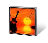 Abstract Guitar Button Pins Square Badge Personalized Button Brooch Lapel Pins for Women Men Gifts