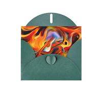 Abstract Guitar Dark Green prints Greeting Cards 6x4-inch with Envelope | Perfect for writing greetings and thank-you notes