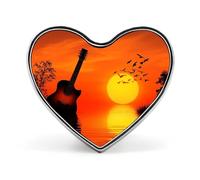 Abstract Guitar Heart Badge Funny Lapel Pins Personalized Button Brooch Pin for Clothing Bag Accessories