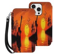 Abstract Guitar Phone Case Wallet Case Compatible with iPhone 16 Pro