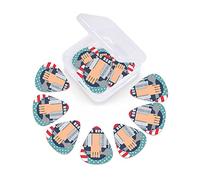 Abstract Guitar Picks 12 Pack Universal ABS Guitar Picks,Highly Detailed Floral al Pattern on Geometric Colorful Background Artwork,for Acoustic and Electric Guitar
