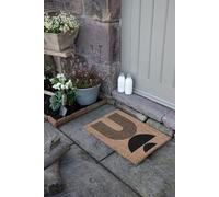 Abstract Half Moons Design Doormat Artsy Mats Black 40cm x 60cm