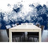 Abstract Hand Drawn Art Doodle Blue Ink 3D Wallpaper Easy Install Feature Office Living Room Sofa Bedroom TV Background Wall Decoration-350cm×256cm