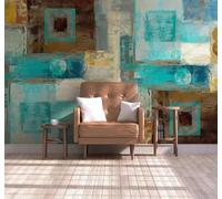Abstract Hand Drawn Graffiti Geometric Square 3D Wallpaper Easy Install Feature Office Living Room Sofa Bedroom TV Background Wall Decoration-350cm×256cm