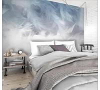Abstract Hand Drawn Three Dimensional Feathers Art 3D Wallpaper Easy Install Feature Office Living Room Sofa Bedroom TV Background Wall Decoration-350cm×256cm