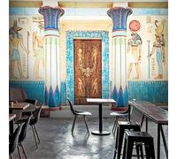 Abstract Hand Drawn Vintage People Columns Doors 3D Wallpaper Premium Textured Silk Study Dining Living Room Bedroom Sofa TV Wall Easy Install-350cm×256cm