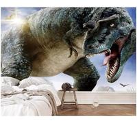Abstract Hand Painted Sky T Rex Pteranodon 3D Wallpaper Luxury Silk Study Dining Feature Sofa Grey Bedroom Living Room Tv Decorative Wall-250cm×170cm