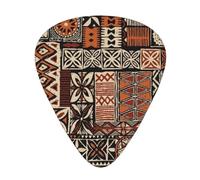 Abstract Hawaiian Style Tribal Guitar Pick 12 Packs Guitar Plectrums Best Musical Gift Including 0.46mm/0.71mm/0.96mm