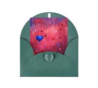 Abstract Heart Print Adorable Blank Cards& Envelopes,Unique Designs Perfect for Festivals, Invitations