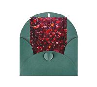 Abstract Heart Print Adorable Blank Cards& Envelopes,Unique Designs Perfect for Festivals, Invitations