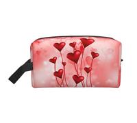 Abstract Heart Printed Travel Storage Pouch, Double Sided Large Bag for Clothes and Personal Accessories