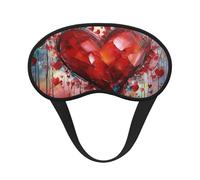 Abstract Heart Sleep Mask Soft Comfortable Eye Mask with Adjustable Strapblackout Eye Sleep Shade Cover for Women Girls Men Travel Yoga Nap Shift Work