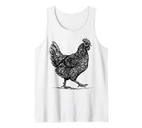Abstract Hen Illustration Farmhouse Country Graphic Tank Top