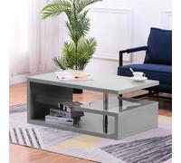 Abstract High Gloss LED Coffee Table Comfy Living Ltd Grey One Size