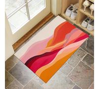 Abstract Hills Door Mats Indoor Doormat Washable For Pets Door Matts Duty Non-Slip Entrance Mat Super Absorbent Front Doormat, Minimalism For Kitchen Bathroom Mixed Colors, 45 X 75 Cm