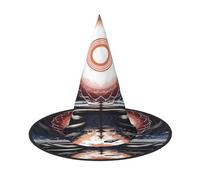 Abstract hollow landscape Halloween Witches Hats Witch Headbands Wizard Hat Costume Accessories Cosplay for Party Masquerade Foldable 1