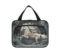 Abstract Horse Art Hanging Travel Toiletry Cosmetic Makeup Bag Large Capacity Foldable Storage Wash Bags for Women Girls Bathroom