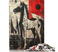Abstract Horse Contemporary Expressionist Reimagining Puzzles 1000 Pieces Paper Puzzles Puzzle for Adults And Teenager for Adults& Teens Age 12 Years Up 38x26cm/1000pcs