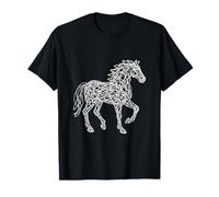 Abstract Horse from a Line I Hand Drawing Sketch T-Shirt