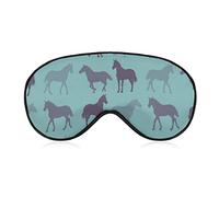 Abstract Horse Pattern Sleep Mask Night Cover Eye for Women Men BlockLight for Airplane Travel Nap Adjustable Strap