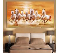Abstract Horse Racing Canvas Wall Art Print 40 X 70 Cm (15.7 x 27.6 in) Frameless Modern Bedroom Living Room Decor for Home Office Cafe Hotel