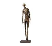 Abstract Human Figurine Cast Aluminum Art Sculpture With Compact Dimensions For Narrow Shelves And Desks Suitable For Home Office Contemporary Room, color to 2, Modern Minimalist