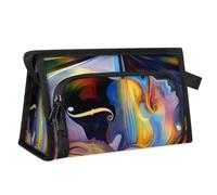 Abstract Human Music Travel Makeup Bag for Women Men Kids Girls Boys Colorful Music Multipurpose Wash Pouch Bag Toiletry Cosmetic Toiletries Shower Bag Organizer