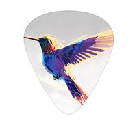 Abstract Hummingbird Printed pick set - 12 pieces, thin, medium and thick guitar picks, suitable for guitar, bass, electric guitar and ukulele