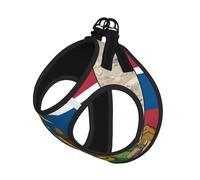 Abstract Idaho State Flag Map 02 Print Dog Harness Adjustable Walk Puppy Harnesses Leash Clips Pet Harnesses Training Pet Vest