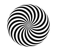 Abstract Idea Vinyl Wall Decal Optical Illusion Visual Effect Geometric Stickers Home Decor Living Room Modern Decals Extra Large - 67x67cm