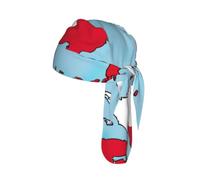 Abstract Indonesian flag Map01 Print Wide-Fit Cycling Cap Quick-Drying Universal Running Outdoor Sports Hiking Head Cover
