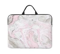 Abstract Ink Marble Gray Artistic 14 Inch Printed Laptop Sleeve, 600d Oxford-Cloth Shockproof Laptop Case With Thickened Pearl Cotton,Waterproof Portable Laptop Handbag Cover