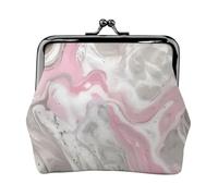 Abstract Ink Marble Print Women'S Kiss Lock Coin Pouch, Mini Wallet For Cards And Lipstick, Soft Compact Purse